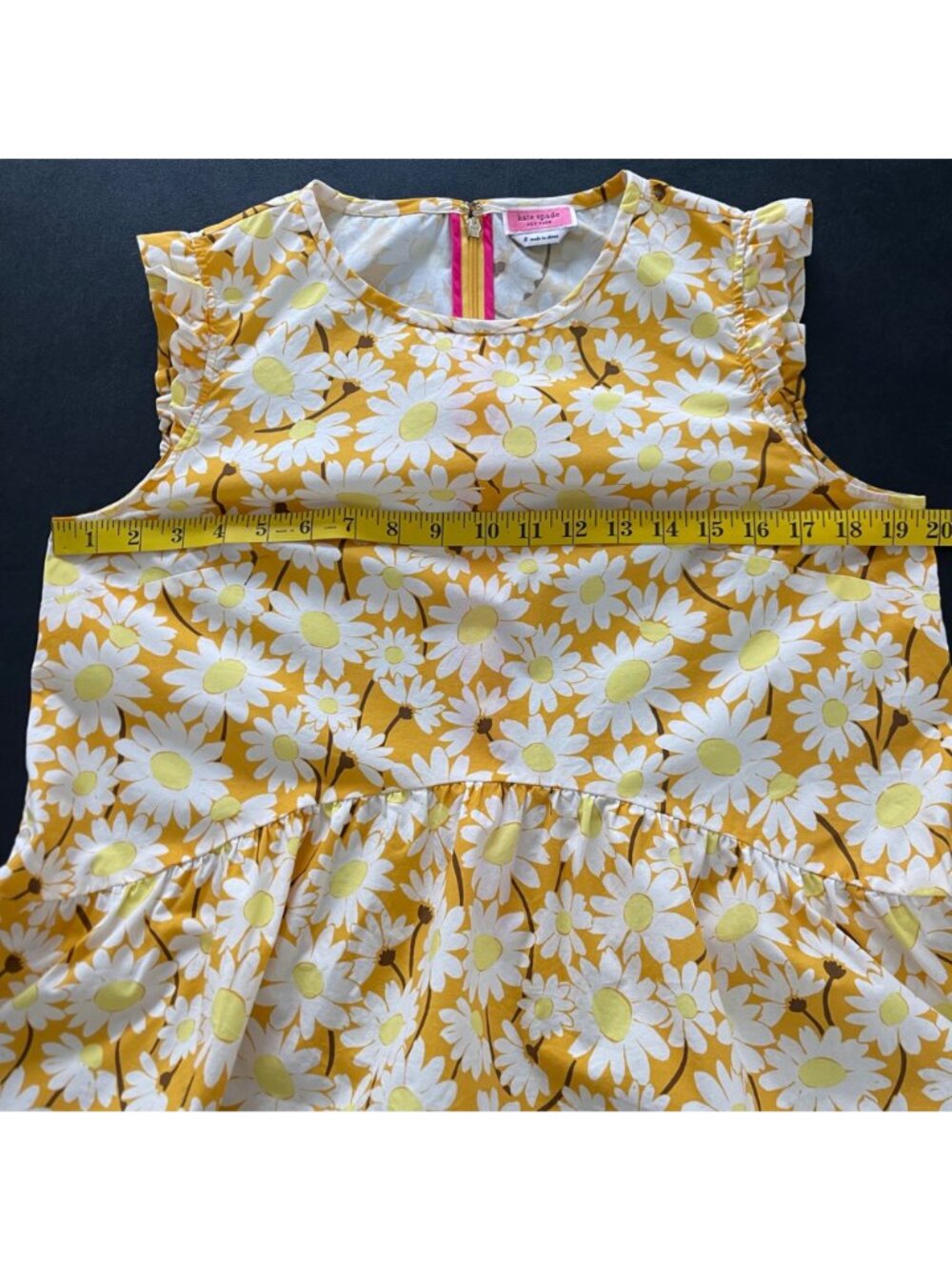 Kate Spade Womens Twee Daisy Peplum Top Size 8 Coquette Cottagecore Floral Retro - Picture 10 of 11